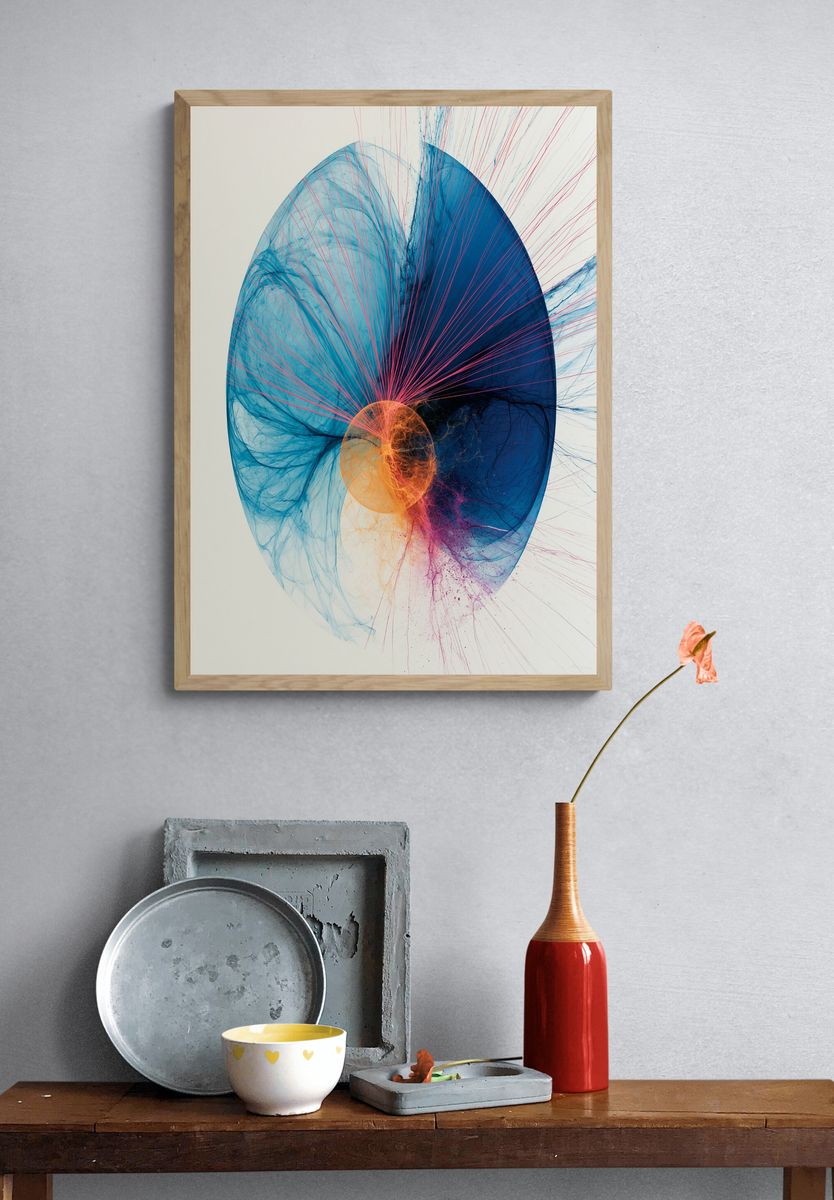 Chromatic Orb Abstract Poster. — room view 3