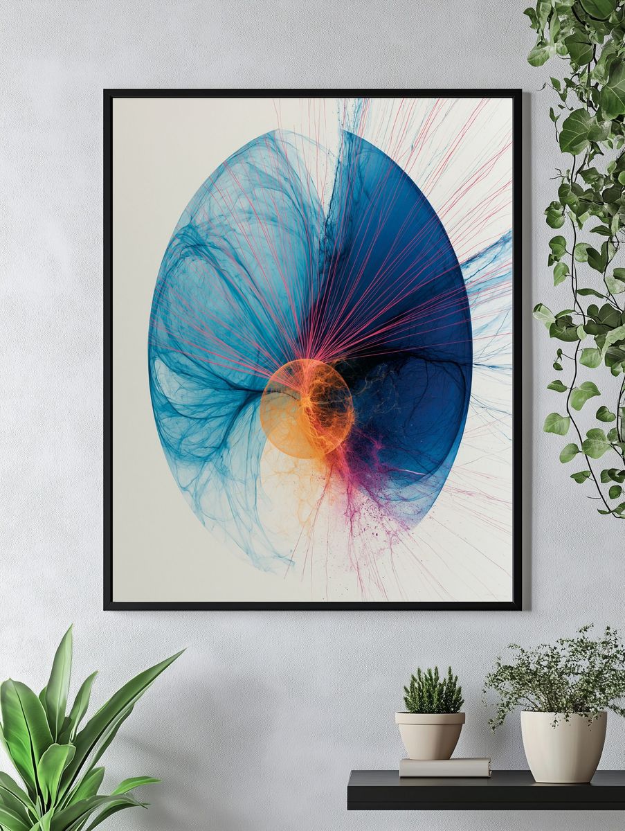 Chromatic Orb Abstract Poster. — room view 4
