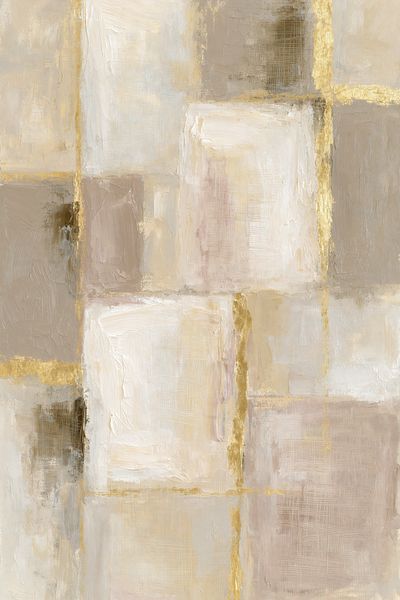 Neutral Gold Grid Abstract Poster. poster