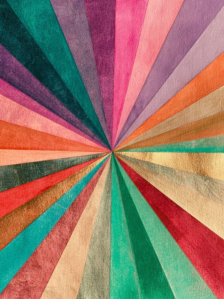 Color Burst Geometric Abstract Poster. poster detail
