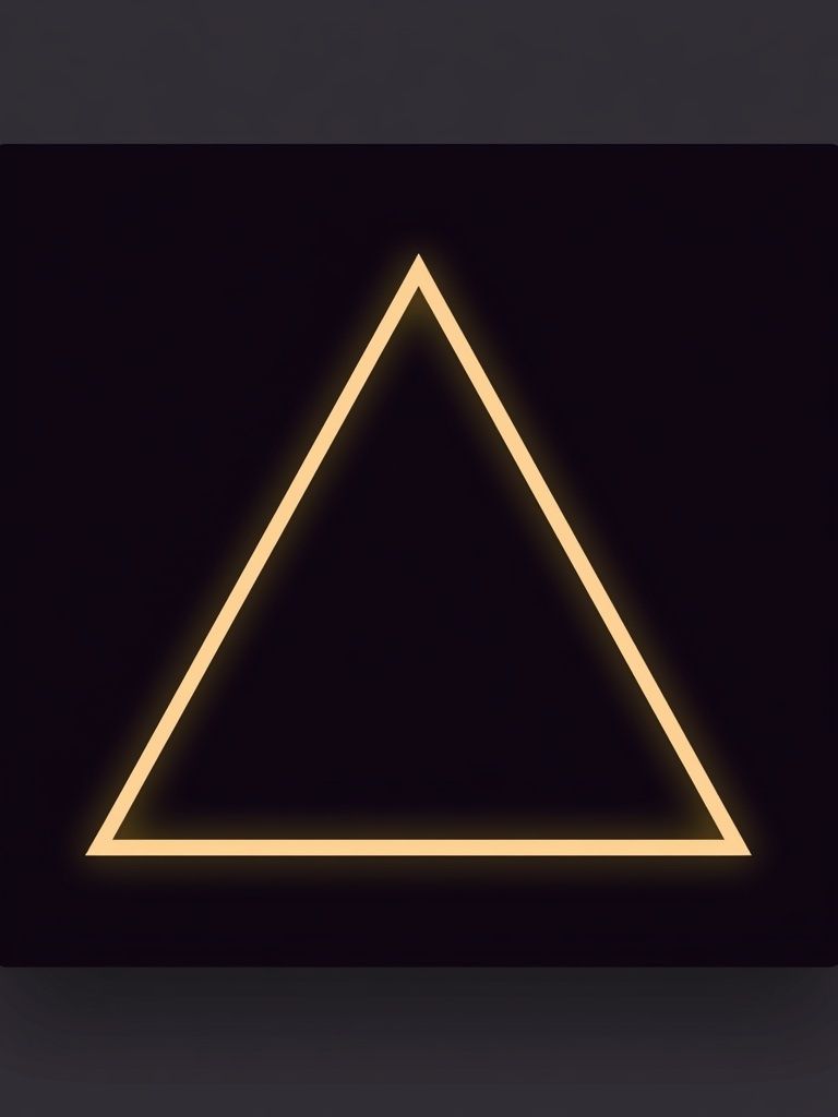 Glowing Triangle Minimalist Poster. poster — abstract art