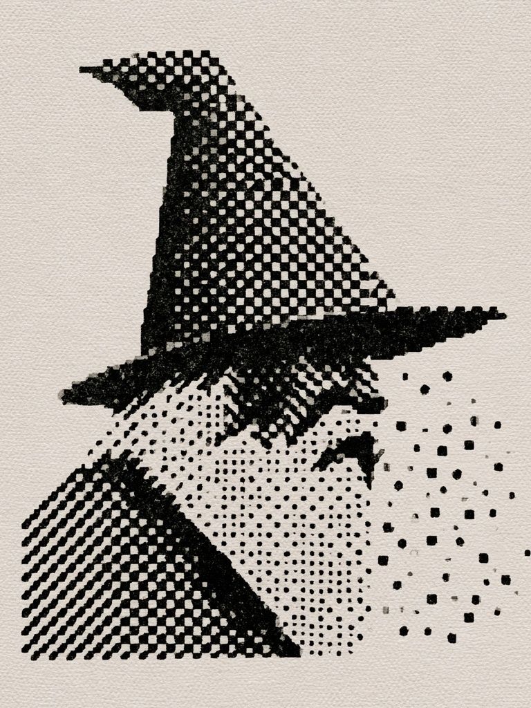 Geometric Halftone Abstract Poster. poster — abstract art