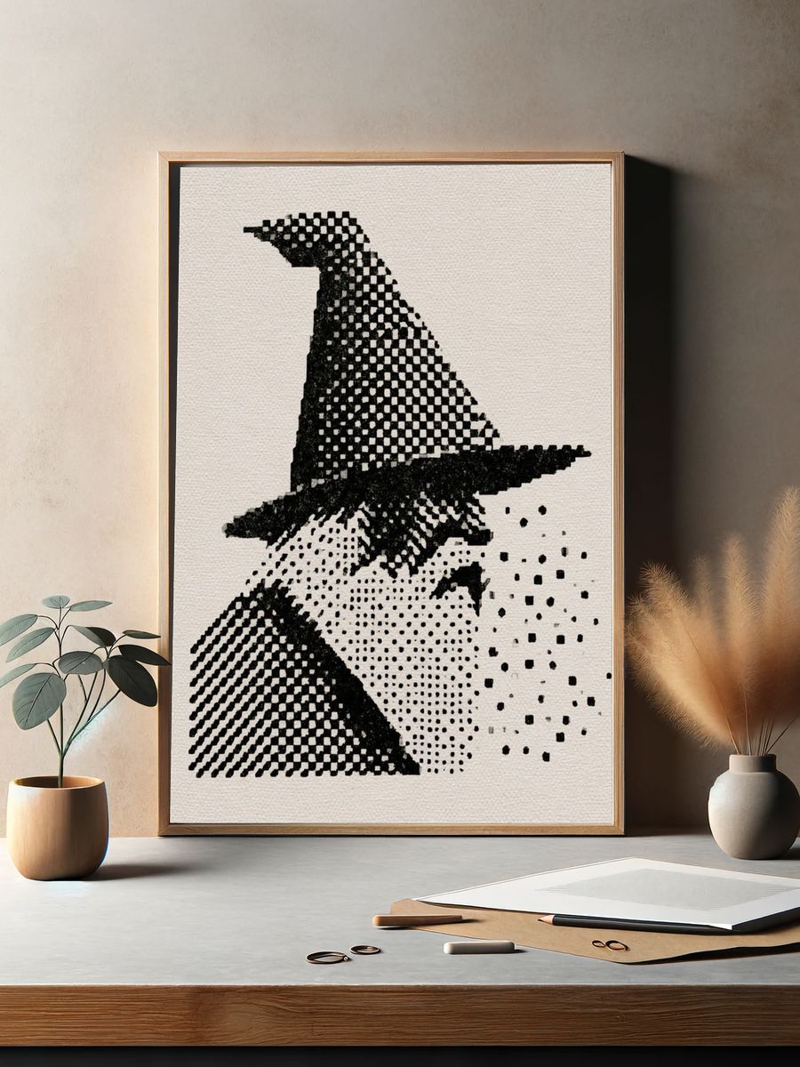 Geometric Halftone Abstract Poster. — room view 2