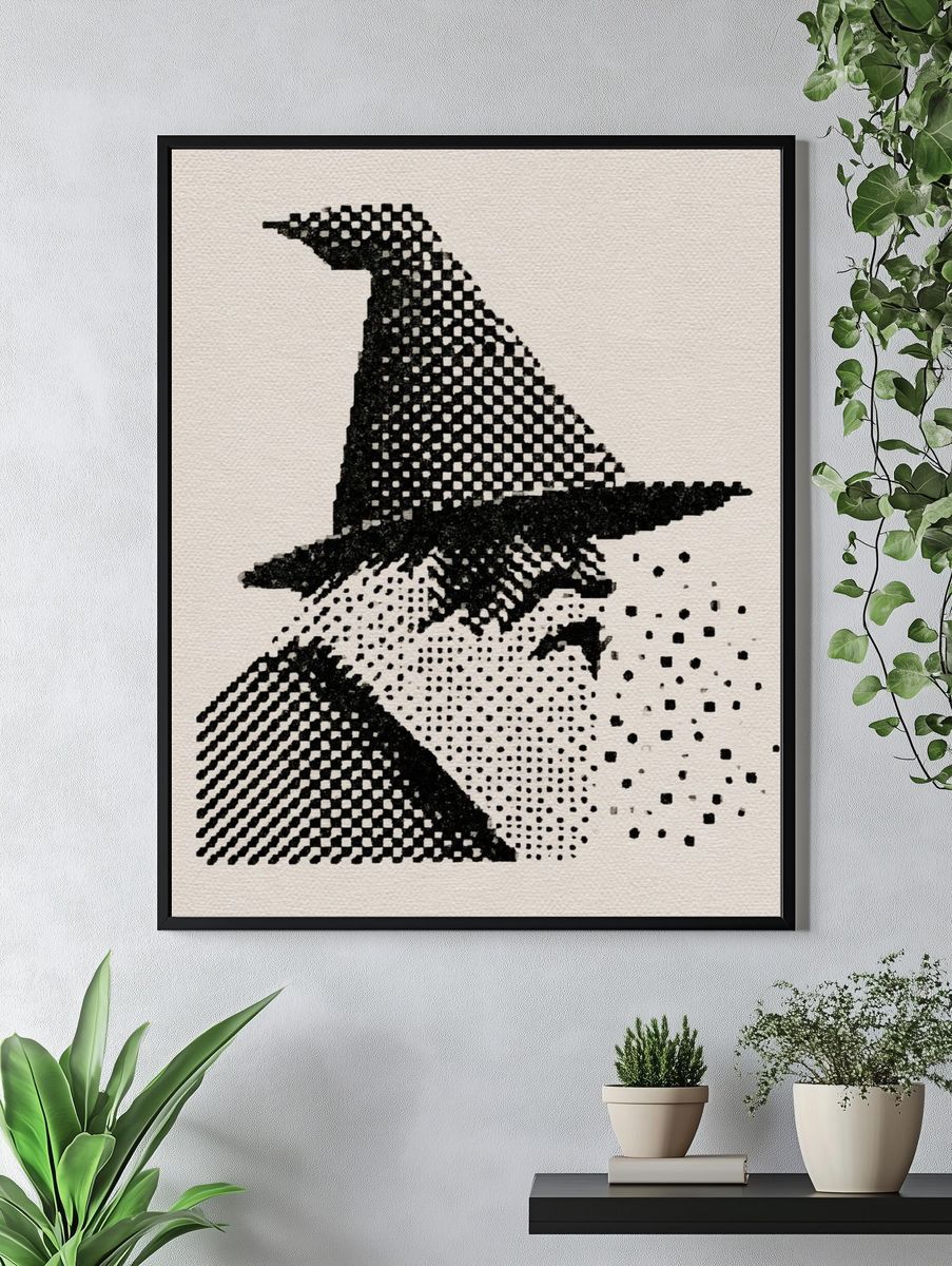 Geometric Halftone Abstract Poster. — room view 4