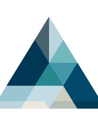 Geometric Blue Triangle Poster.