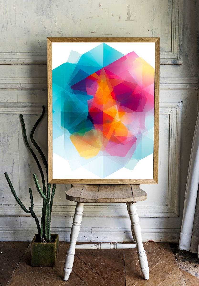 Color Prism Abstract Poster. room preview