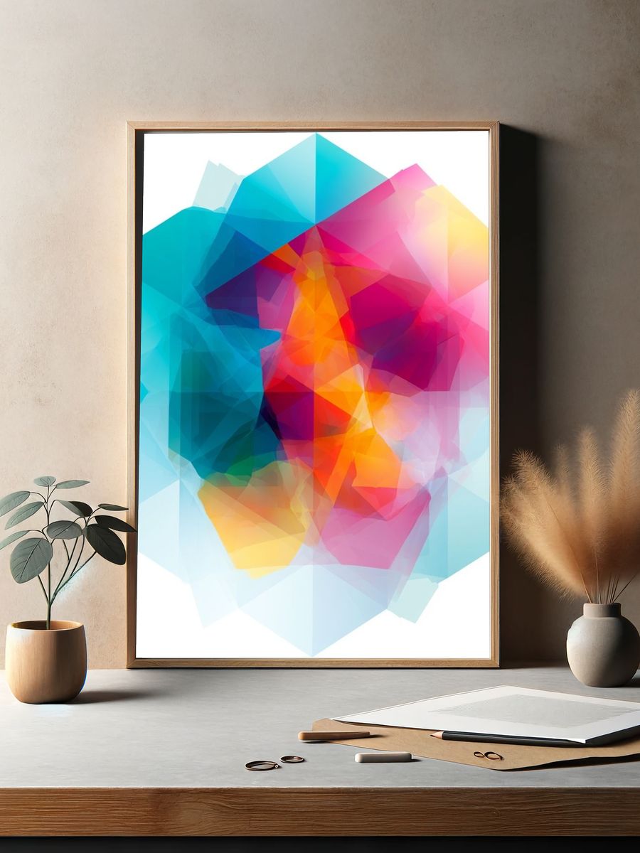 Color Prism Abstract Poster. — room view 2
