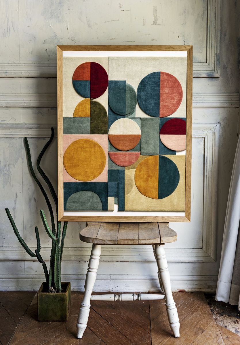 Geometric Velvet Circles Poster. — room view 1