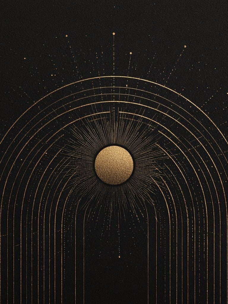 Golden Orb Abstract Poster. poster — abstract art