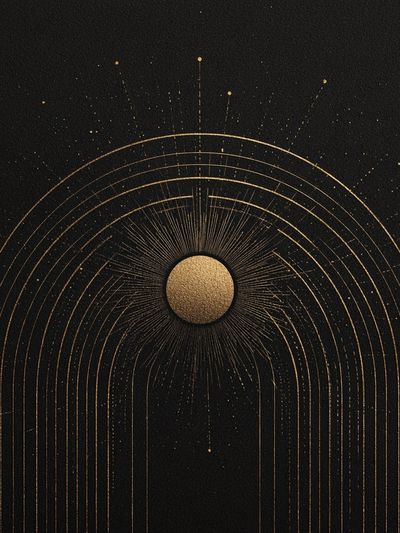 Golden Orb Abstract Poster. poster print