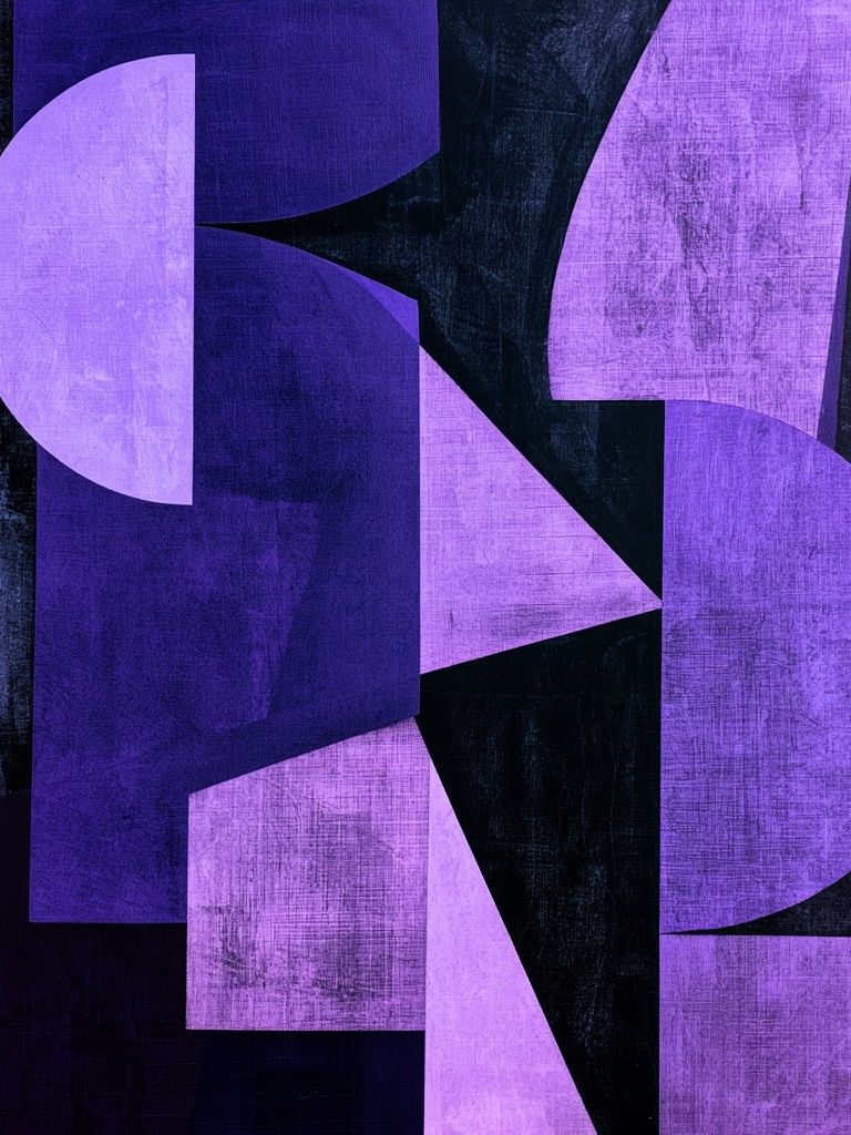 Purple Geometric Abstract Poster. poster detail