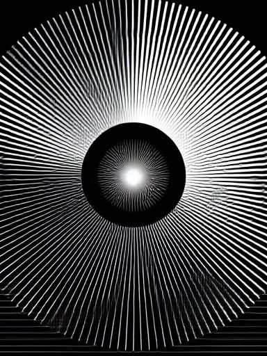 Radiant Optical Circle Poster. poster — abstract art