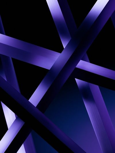 Purple Neon Geometry Poster. poster