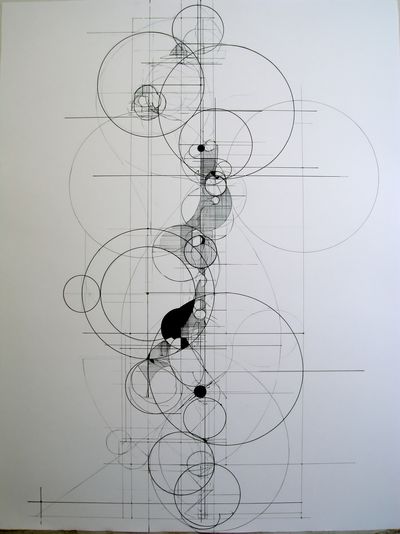 Geometric Circle Study Abstract Print. poster