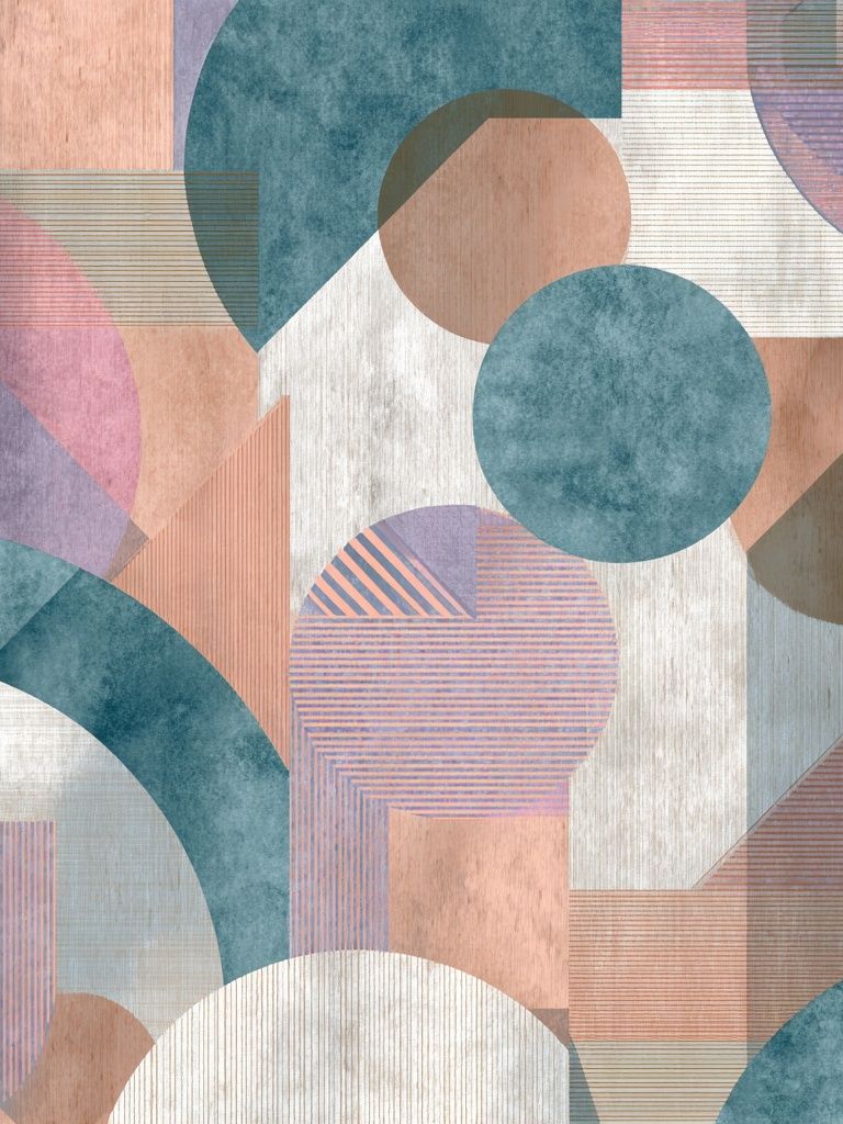 Pastel Geometric Abstract Poster. poster — abstract art