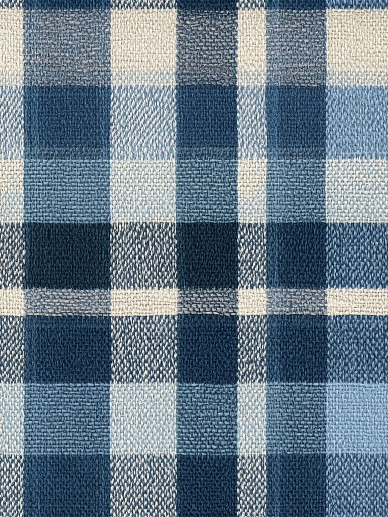 Blue Plaid Textile Pattern Print. poster — abstract art