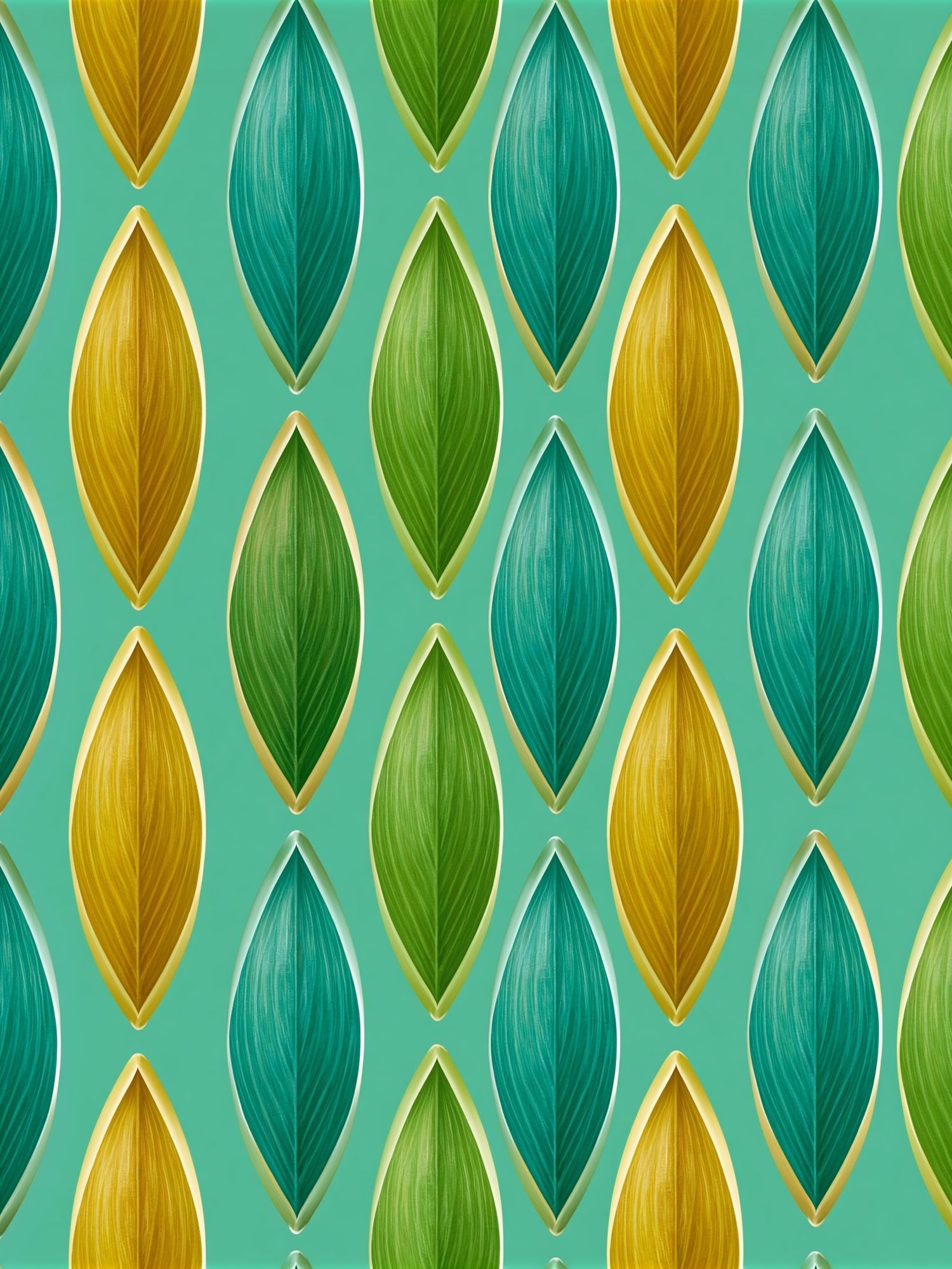 Leaf Pattern Abstract Print. poster — abstract art