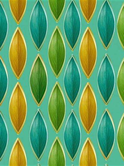 Leaf Pattern Abstract Print. poster