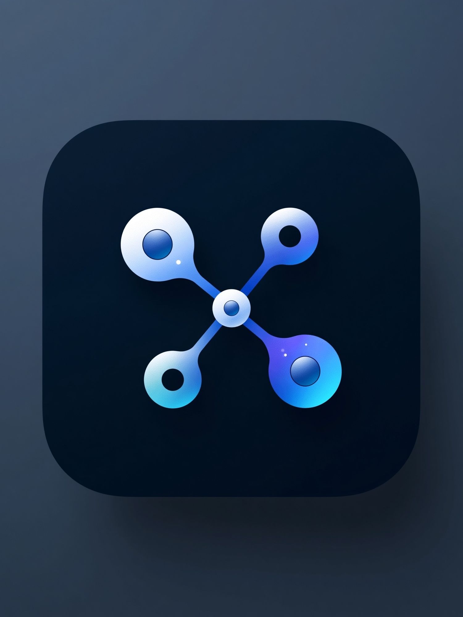 Blue Molecular Network Abstract Poster. poster — abstract art