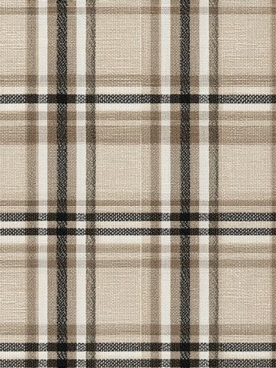 Beige Plaid Texture Print.