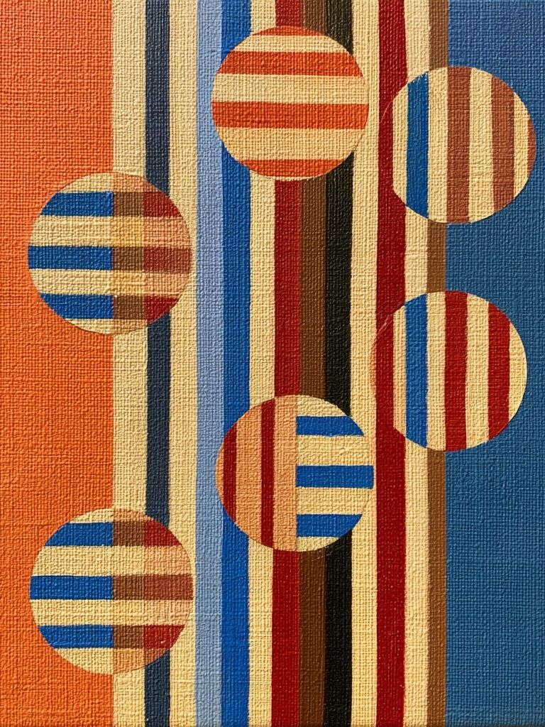 Retro Geometric Stripes Poster. poster — abstract art