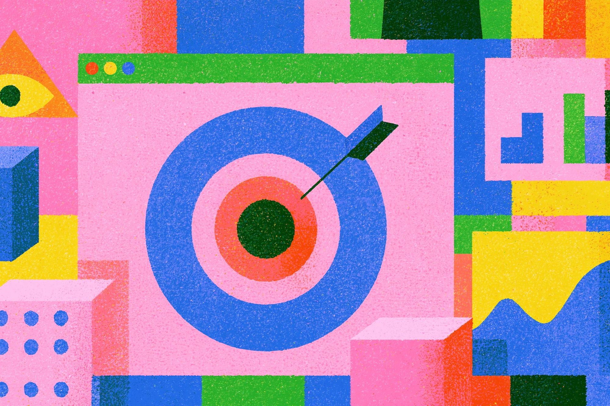 Colorful Geometric Target Poster. poster detail