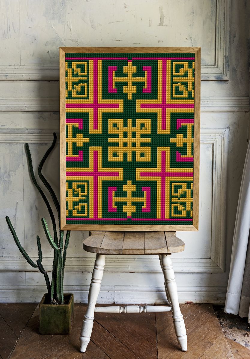 Geometric Knotwork Abstract Poster. — room view 1