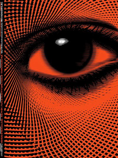 Orange Eye Optical Illusion Poster. poster