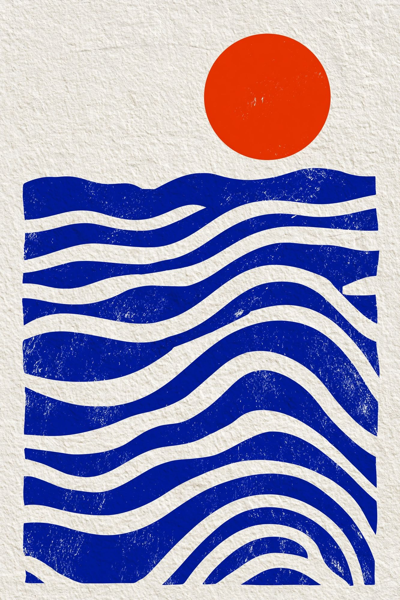 Sun and Waves Abstract Poster. poster detail