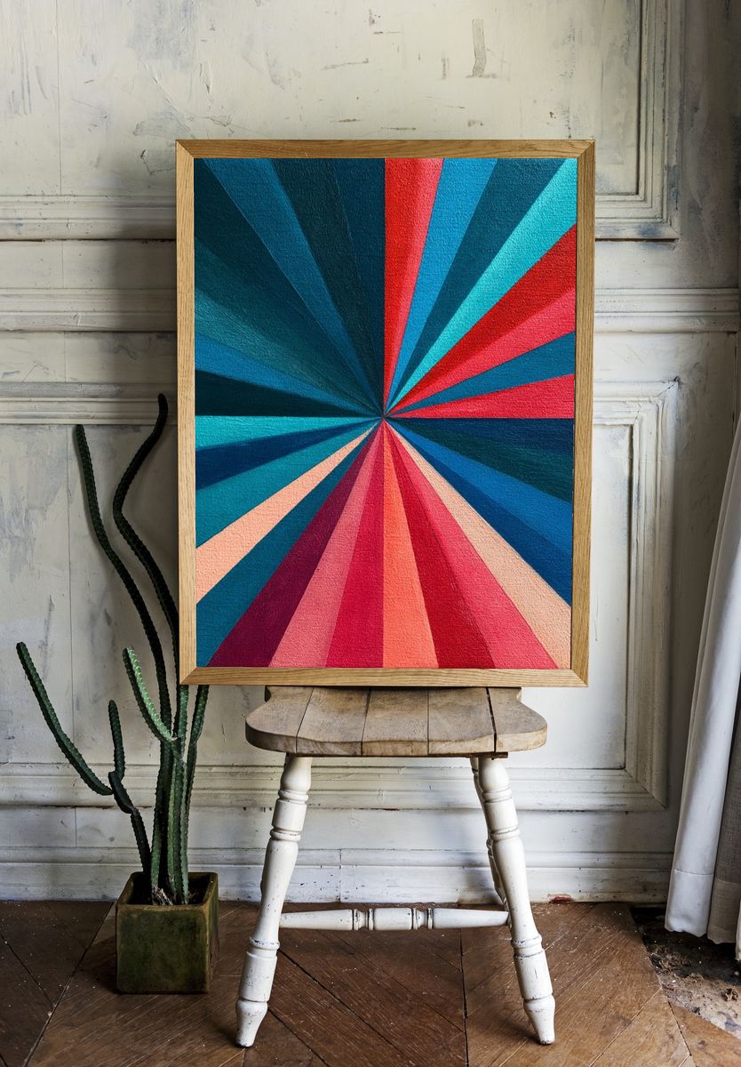 Radiant Burst Abstract Poster. room preview