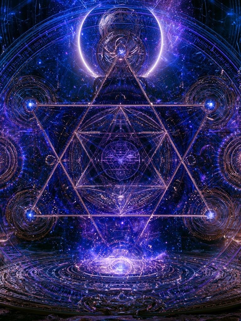 Cosmic Sacred Geometry Abstract Print. poster — abstract art
