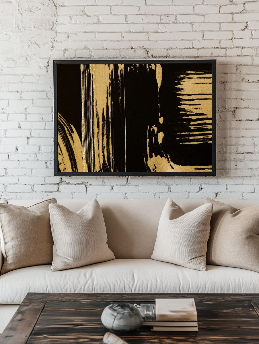 Luxury gold textured background black. — room view 1