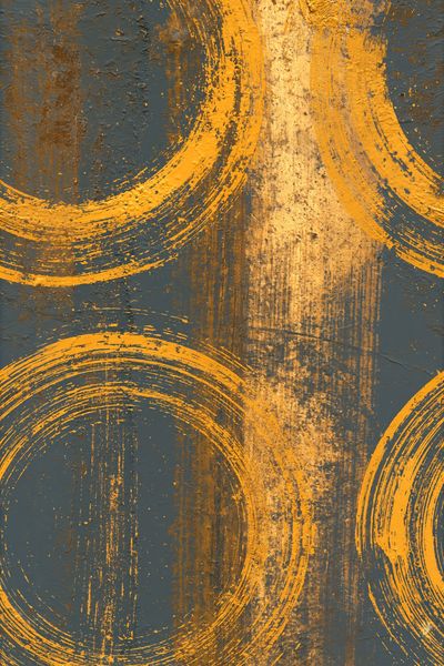 Golden Circles Abstract Poster. poster