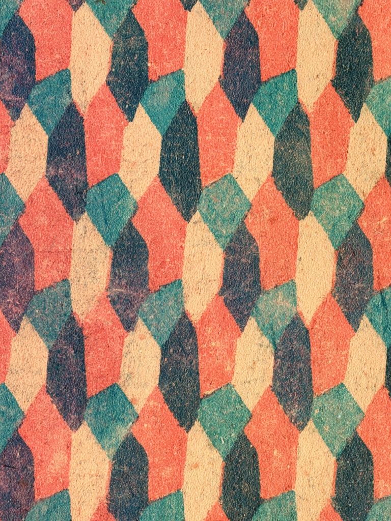 Retro Geometric Pattern Poster. poster — abstract art