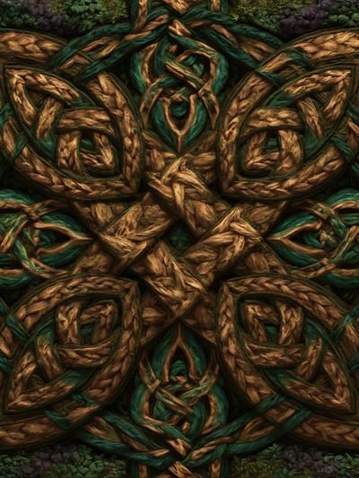 Knotwork Mandala Abstract Print. poster print