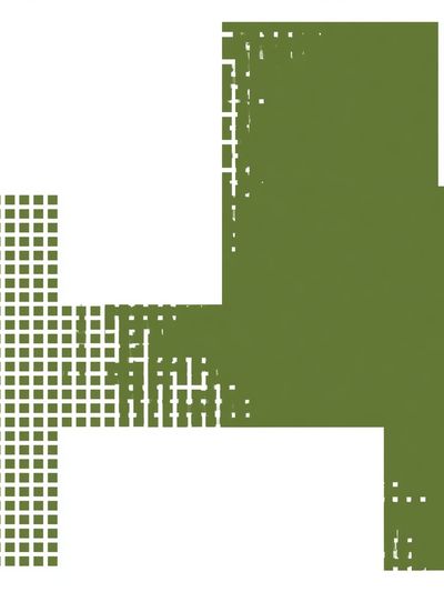 Olive Grid Abstract Poster. poster