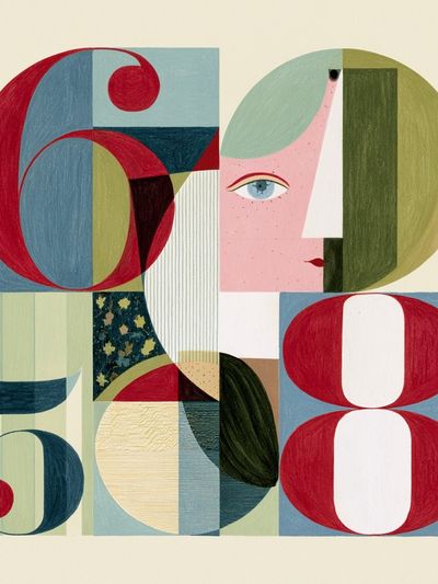 Geometric Face Abstract Poster.