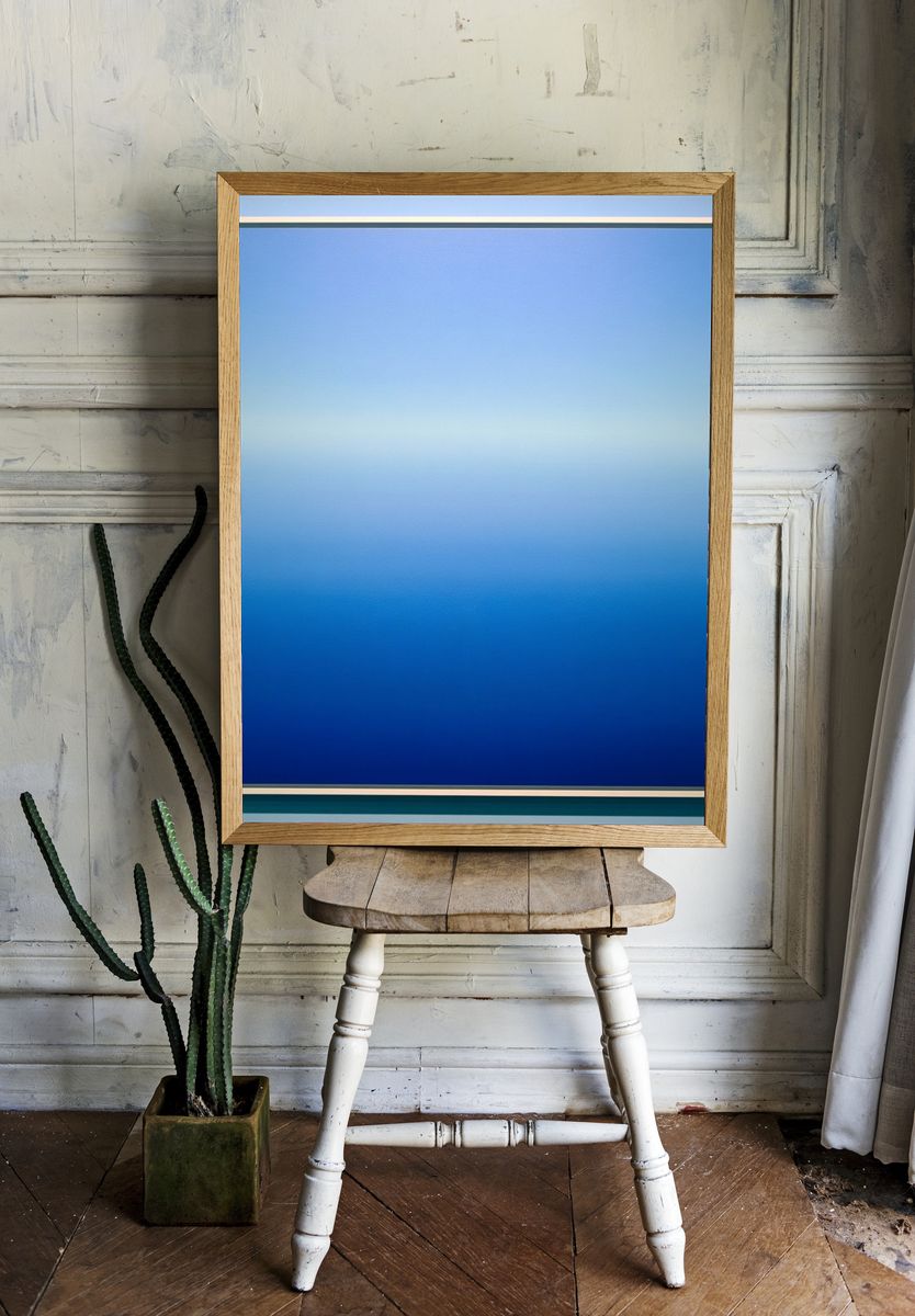 Blue Gradient Abstract Poster. — room view 1
