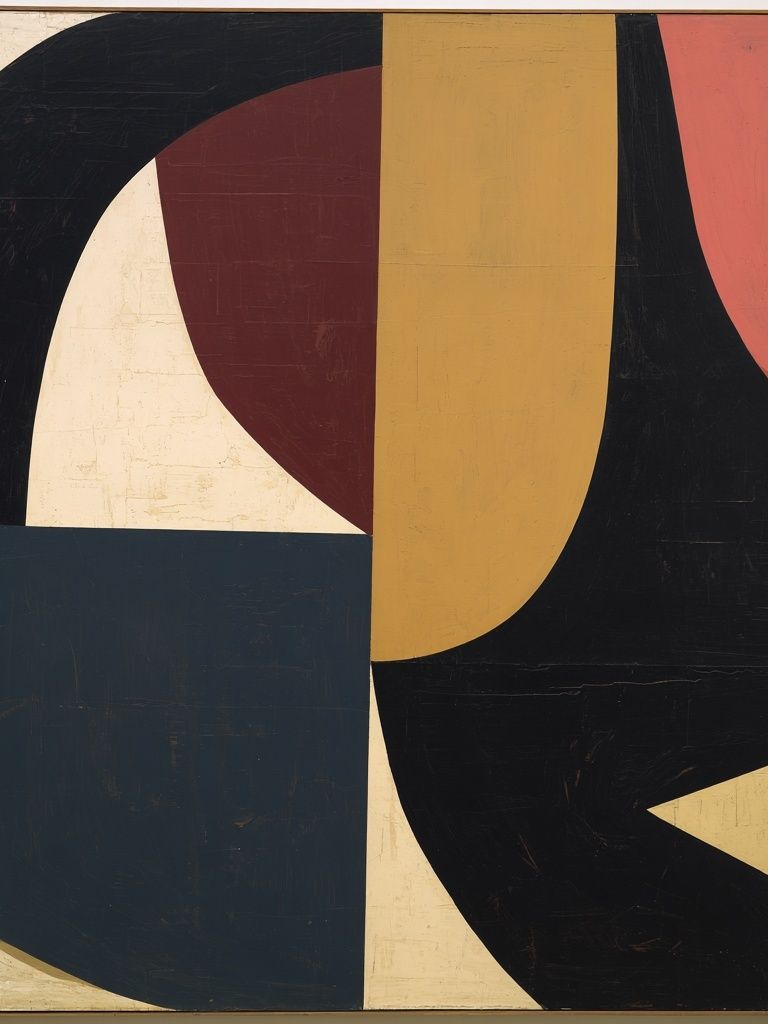 Mid-Century Geometric Abstract Poster. poster — abstract art