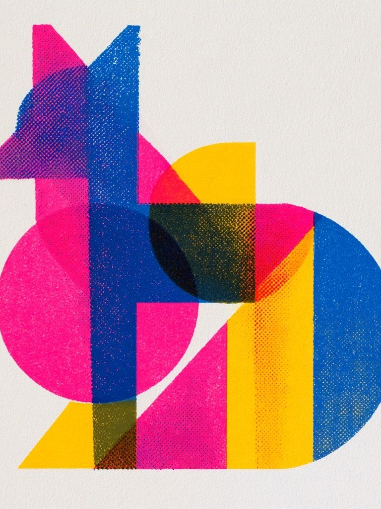 Geometric Color Blocks Poster. poster detail