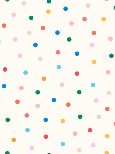 Cute polka dot background, colorful. poster print