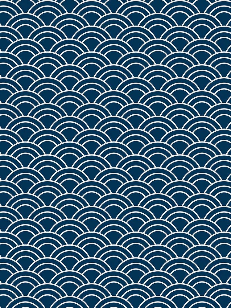 Seamless Japanese pattern wave motif. poster — abstract art
