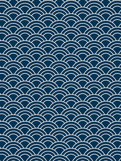 Seamless Japanese pattern wave motif. poster print