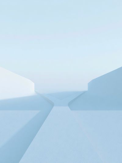 Minimal Blue Geometric Abstract Poster. poster