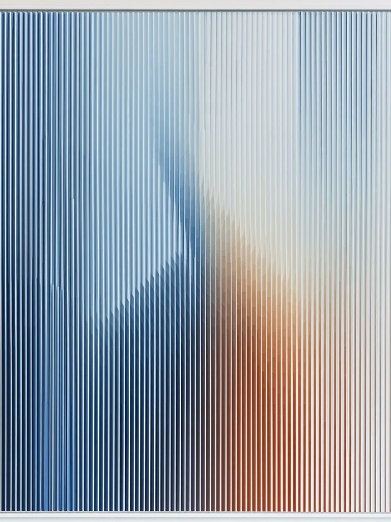 Blue and Orange Abstract Poster. poster — abstract art