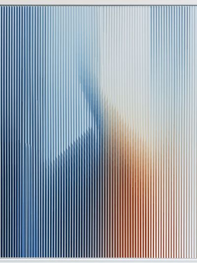 Blue and Orange Abstract Poster. poster