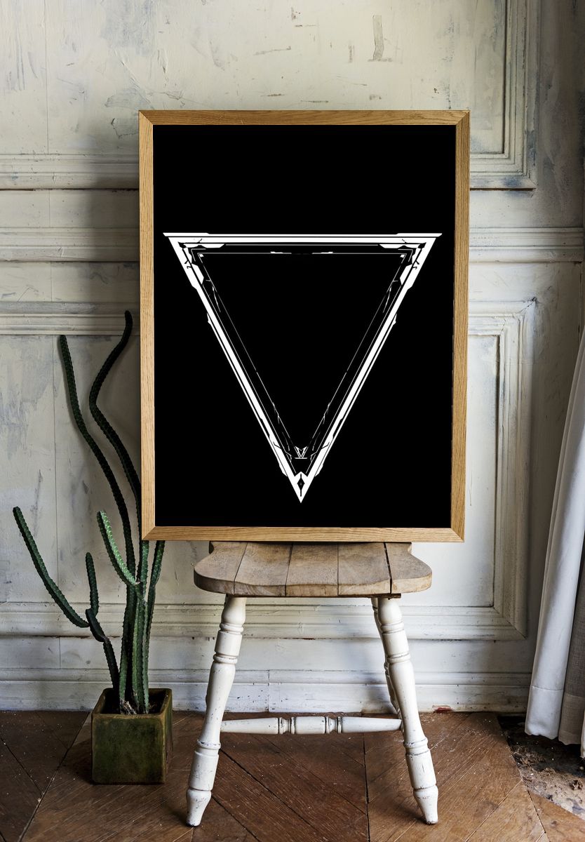 Inverted Triangle Minimalist Print. — room view 1