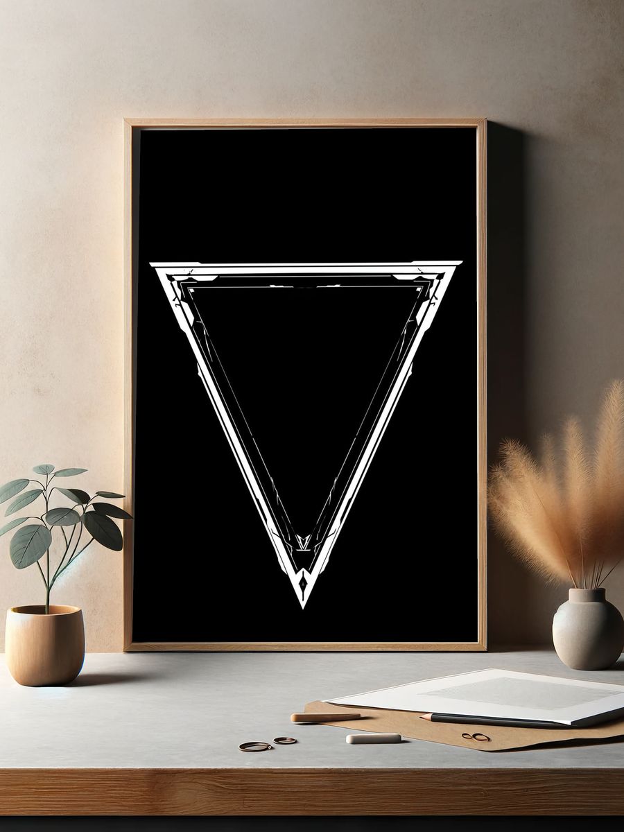 Inverted Triangle Minimalist Print. — room view 2