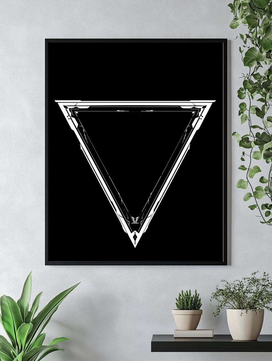 Inverted Triangle Minimalist Print. — room view 4