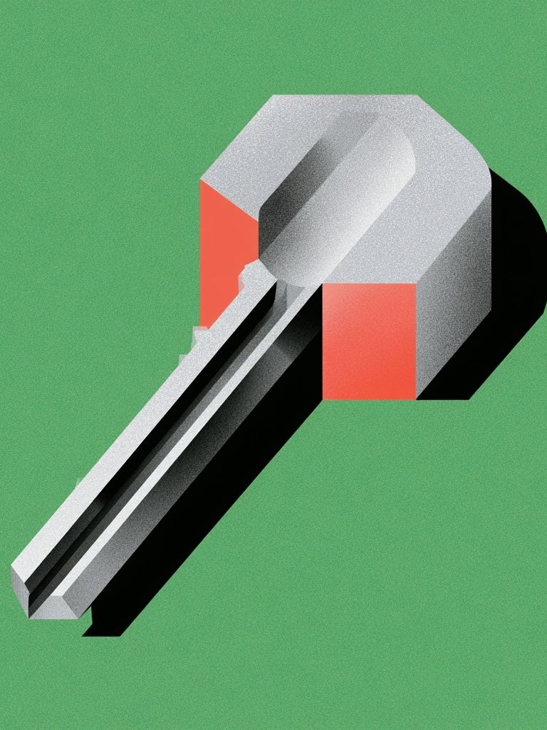 Geometric Key Abstract Poster. poster — abstract art